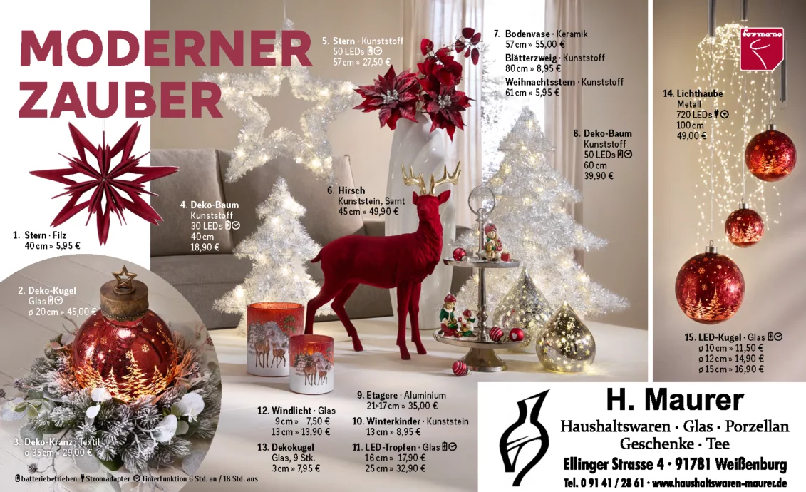 Abbildung Weihnachtsprospekt Seite 1 - Haushaltswaren Maurer